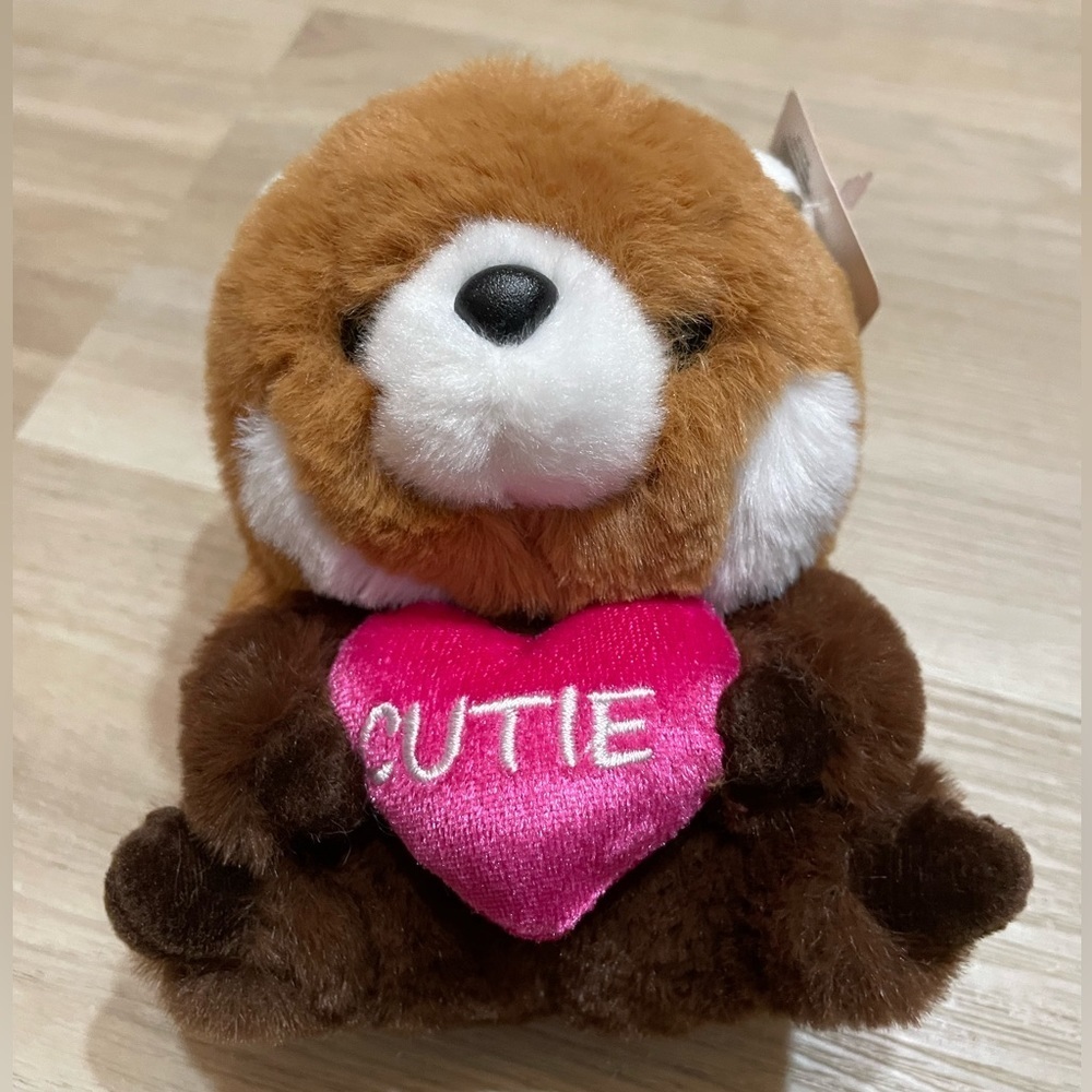 NWT- Set of 2 Cute Valentines Stuffed Raccoon & Alligator with Hearts. - Picture 2 of 9